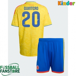 Kolumbien Juan Fernando Quintero #20 Replik Heimtrikot Kinder WM 2026 Kurzarm (+ Kurze Hosen)